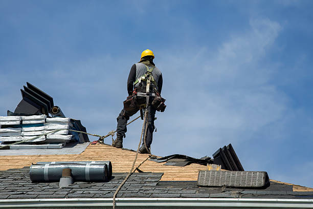 Professional Gutter Installation technician working in Sagaponack, NY